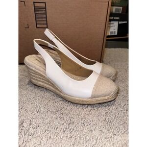 Easy Spirit Espadrille Wedge Slingback Sandal Comfort Neutral Size 6.5M‎